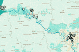 Carte des sites proposés dans le programme Réinventer La Seine
